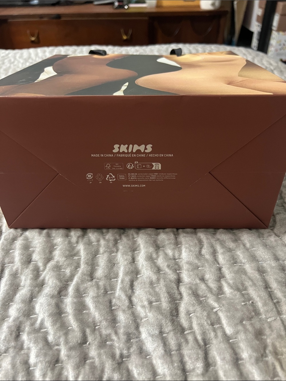 SKIMS Gift Bag with Black Ribbon Handles - Picture 1 of 6